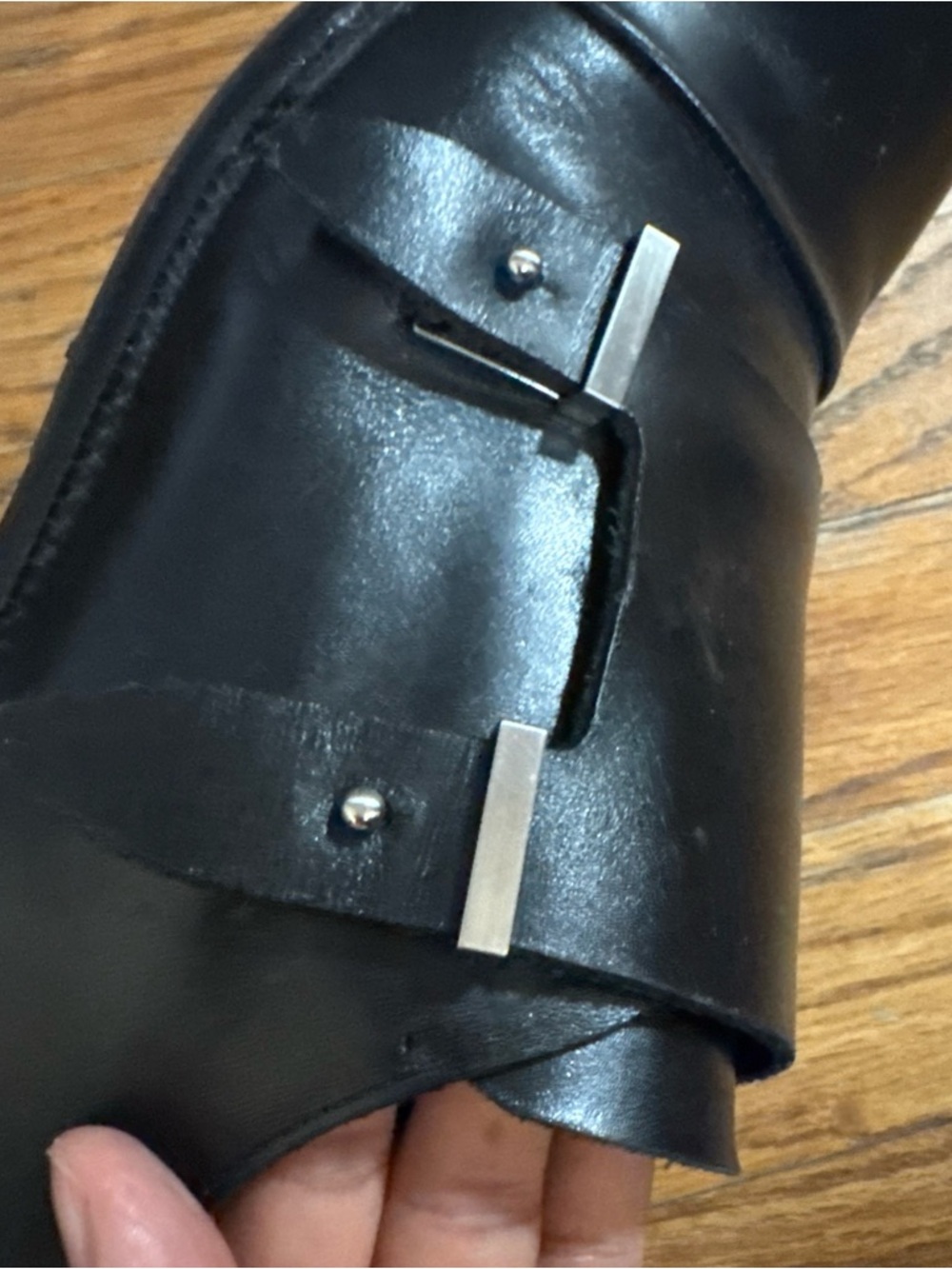 Balenciaga Paris Men’s Monk Leather Dress Shoes Size 44 US 11 Black - Picture 10 of 11